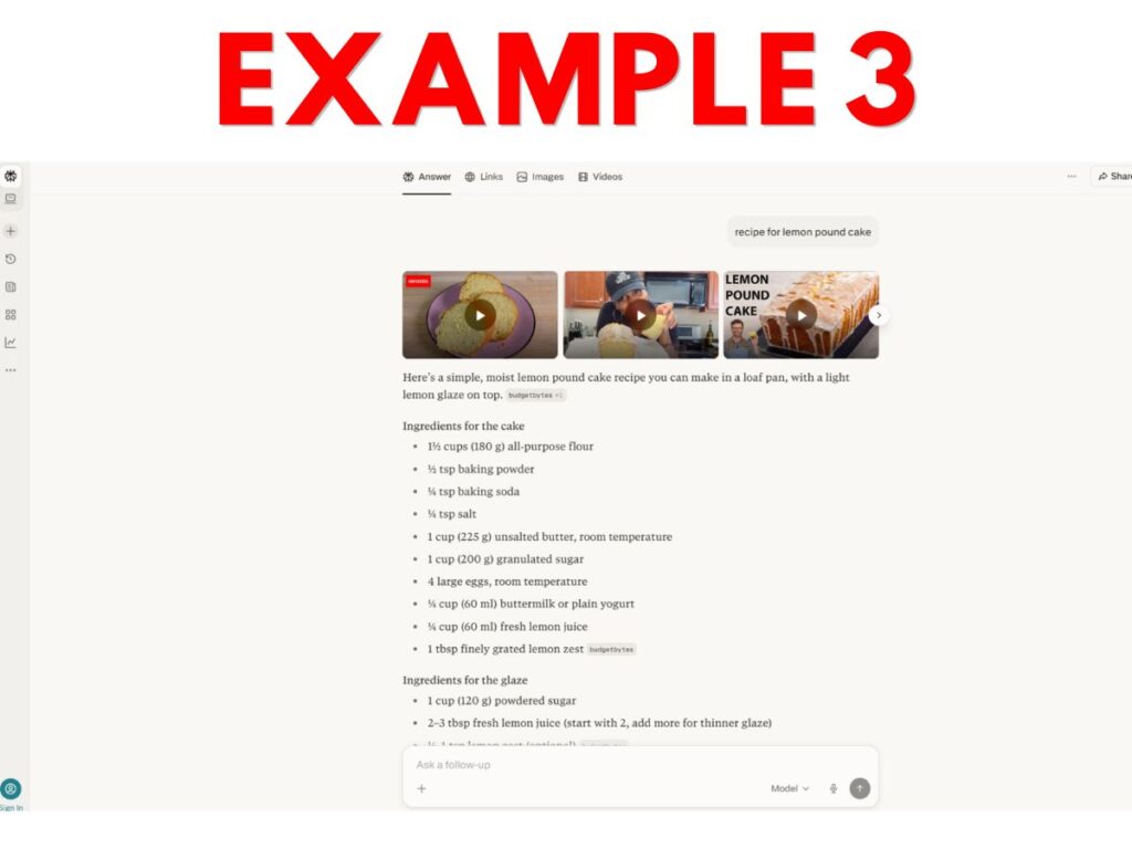 An example of the AI result