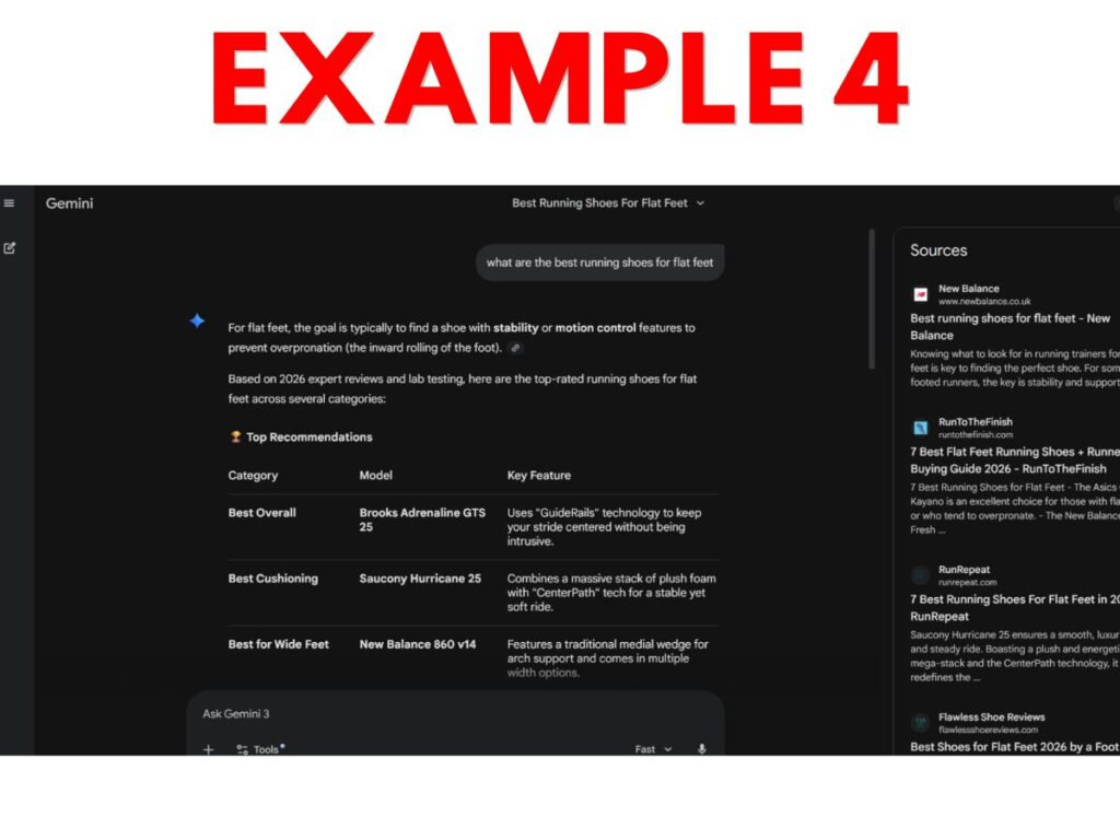 An example of the AI result from Gemini