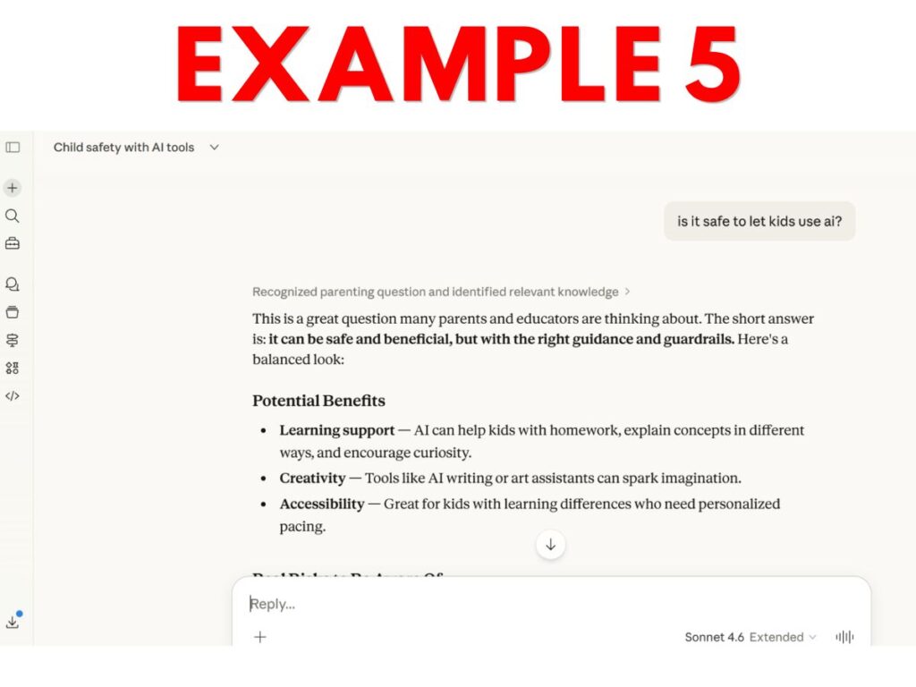 An example of the AI result from Claude