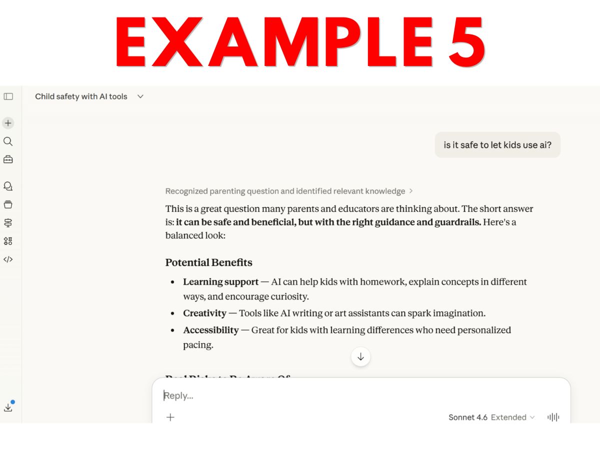 An example of the AI result from Claude