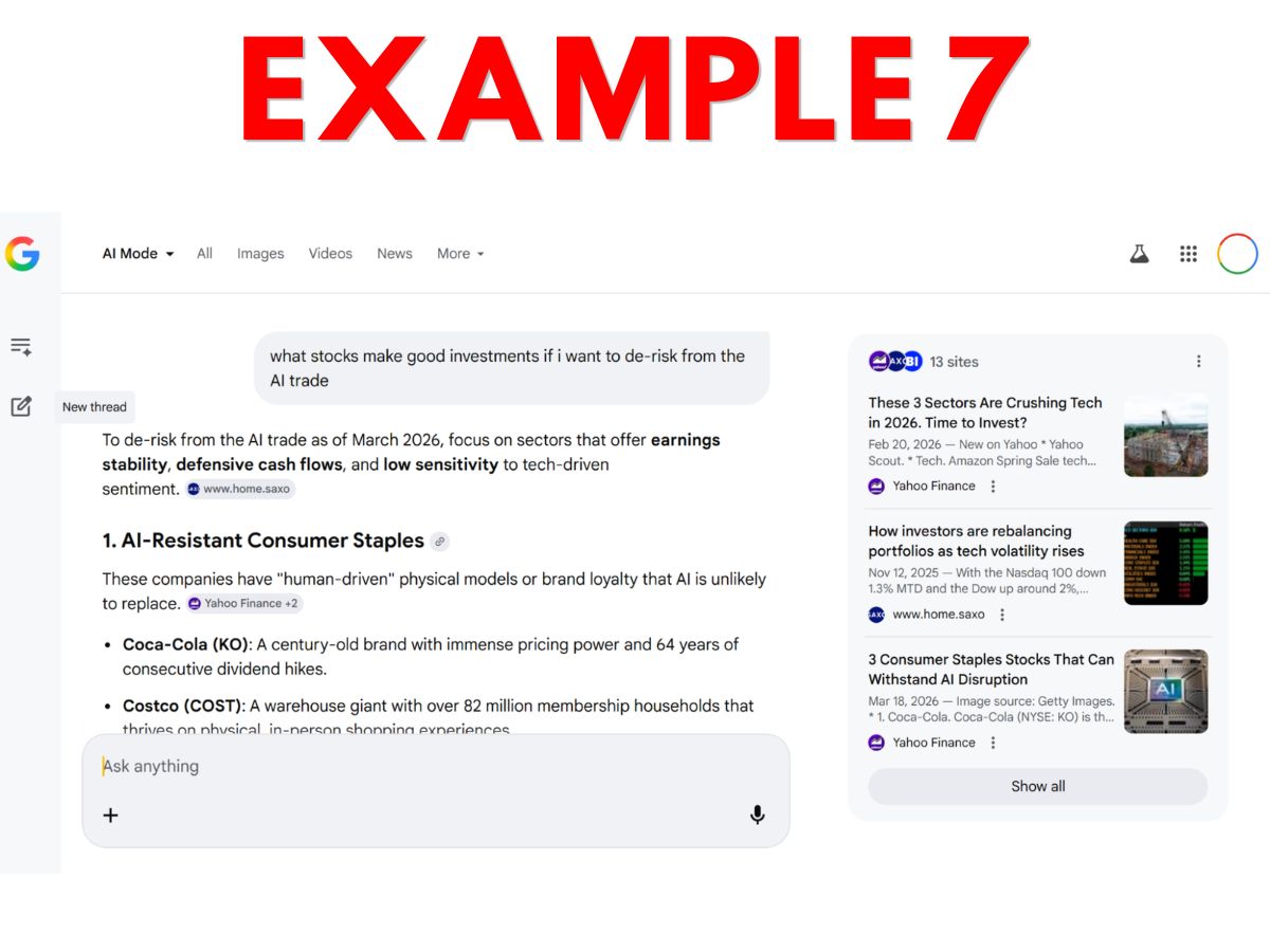 An example of the AI result from Google